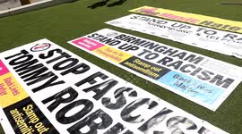 Telford demonstrators protest against far-right Tommy Robinson march