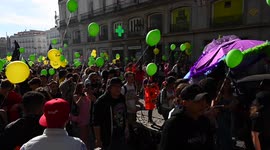 Thousands take to streets for the Marijuana Global March in Madrid