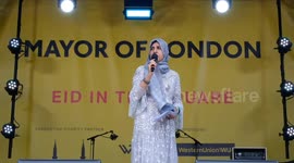 Joyous scenes of celebration as the Eid in the Square festival returns to London's Trafalgar Square