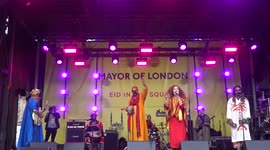 Salam Alaikum song greets the crowds gathered at Eid in the Square 2022 in Trafalgar Square - London