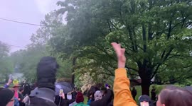 'Whole world is watching!' Pro-abortion rights protesters gather outside Chief Justice John Roberts' home