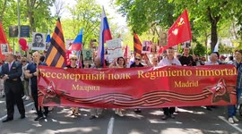 Immortal Regiment march through Madrid commemorates the fallen in World War II