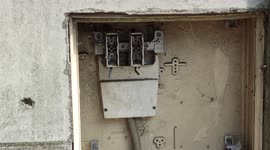 Pareidolia in Paris suburb. Electric box face. Avenue de la Republique, Vitry-sur-Seine, France. 8 may 2022.