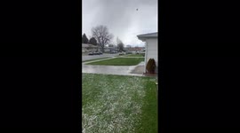 US: Pea-Sized Hail Storm Hits Billings, Montana