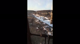Convoy of military vehicles seen rolling into Murmansk ahead of Victory Day parade