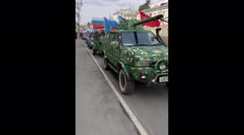 Car run in honor of Victory Day on May 9 in the city of Angarsk
