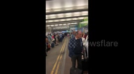 Holidaymakers face delays to getaways due to long queues at Manchester Airport