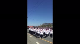 Hundreds of military personnel march through Kazan as Russia marks Victory Day