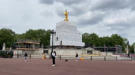 Queen’s Platinum Jubilee preparations at Buckingham Palace