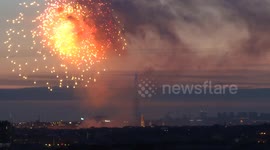 Fireworks display for Victory Day takes place in St Petersburg, Russia