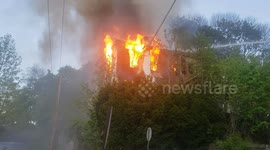 Dramatic house fire unfolds in Shamokin, Pennsylvania