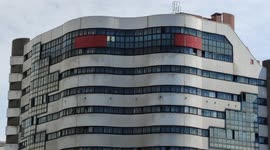 Pareidolia in Paris suburb. Transformers robot-like with red eyes. Pont de Charenton bridge. France. 10 may 2022
