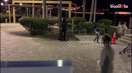 'Performance artist pretends to be a statue to pull a scare prank on kids  
'