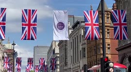 Union Jacks now appearing on Oxford Street in London for Queen’s Platinum Jubilee