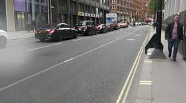 Royal Police Motorcade through Westminster (Prince Charles) on day he earlier opened Parliament for the Queen