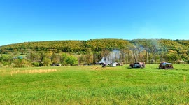 House fire on a Farm, Montour Township, Pennsylvania