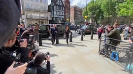 Coleen, Wayne and Rebekah arrive at court on 3rd day of libel trial