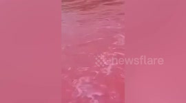 Red river shocks locals in Guangxi, China