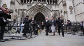 Coleen Rooney, Wayne Rooney and Rebekah Vardy leave Royal Courts of Justice after third day of libel trial