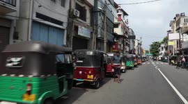 Hundreds of rickshaws wait hours in line for fuel amid Sri Lanka's economic crisis