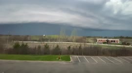 Video in Baxter Minnesota of a storm clouds rolling in right over the Arrowwood Lodge