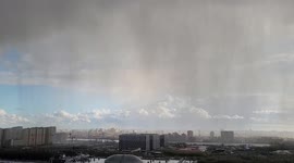 Rain hits St.Petersburg, Russia, before Victory Day celebrations