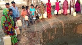Water shortage forces villagers to travel miles by foot in central India