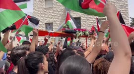 Violence erupts between Israeli forces and mourners carrying Abu Akleh's casket