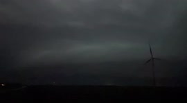 Incredible supercell storm and frequent lightning near Meno, Oklahoma on Friday