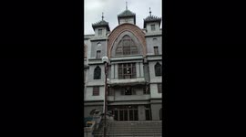 Exterior of the Hongwanji Kobe Betsuin temple in Kobe, Japan.