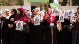 Palestinians from Aged Care Association take part in a protest  following the death of veteran Al Jazeera journalist Shireen Abu Aqleh