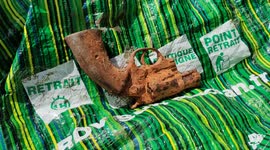 Paris: gun discovered in the Seine River by magnet fishers. 14 may 2022. Between the bridges Pont-Marie and Pont de Sully, face to the Ile Saint-Louis isle,France