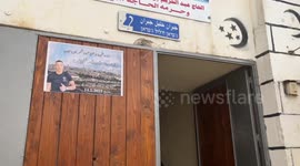 Palestinians gather at a house of a Palestinian Walid al-Sharif who was shot in the head by a rubber-coated metal bullet fired by Israeli forces