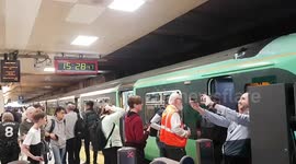 Rail enthusiasts bid farewell to Southern Rail Class 455 train on last day of operation