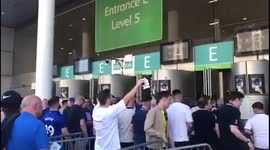 Chelsea fans entering the Wembley stadium before the FA Cup Final game with Liverpool FC