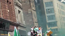 uncut footage of celtic fans take over glasgow cross area to celebrate championship win
