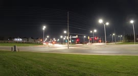 4K timelapse of traffic lights at night.  Lots of trails and planes flying overhead