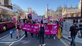 Abortion rights solidarity march in London, UK