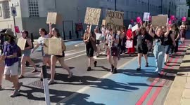 Abortion rights solidarity march in London, UK