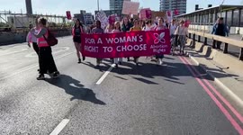 Abortion rights solidarity march in London, UK
