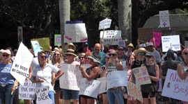 Hundreds of Pro Choice Protesters Voice Opposition to US Supreme Court's Anticipated Roe v. Wade Ruling in Delray Beach, Florida