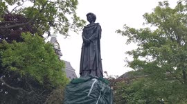 New statue of former PM Margaret Thatcher has been vandalised hours after it was erected