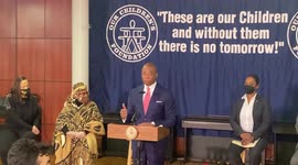 Mayor Eric Adams and NYPD Police Commissioner discuss gun violence in New York City