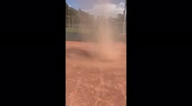 US: Dust Devil Swirls Through Baseball Field In Florence, Alabama