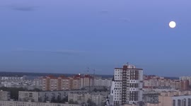 Super blood moon appears over St Petersburg, Russia