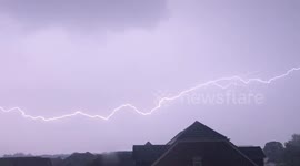 Blazing lightning seen over skies of South Hampshire