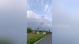 Giant black smoke ring spotted above Chinese city due to electrical malfunction