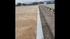 one in a hundred year flood, Buller river in Westport, New Zealand