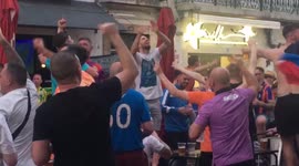 Rangers fans party in Faro en route to Seville for Europa League final