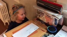 Girl asks Alexa to play song